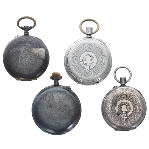 563 - Four various calendar pocket watches for repair/spares, including two silver and two gunmetal exampl... 