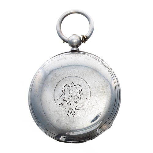 567 - Victorian silver fusee lever hunter pocket watch, London 1871, the movement signed Thos Sly, Sa... 