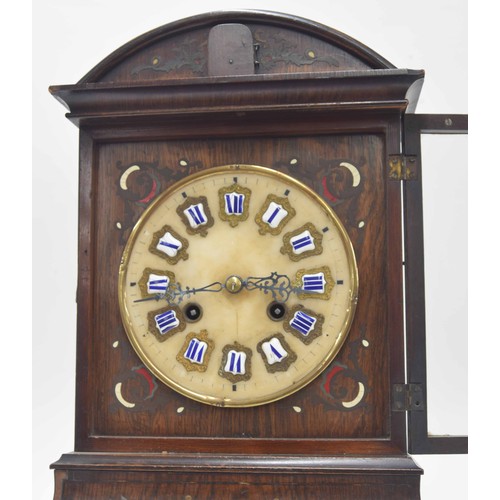 1717 - Good rosewood Joh. Baptist Beha Black Forest double fusee cuckoo clock in need of restoration, the 6... 