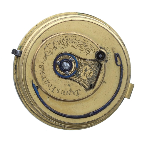 582 - Massey III lever pocket watch movement, signed James Forbes, London, with engraved balance cock with... 