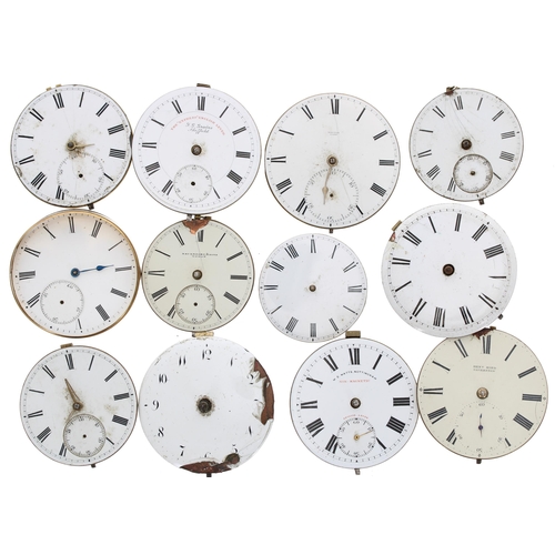 605 - Twelve assorted pocket watch movements (12)