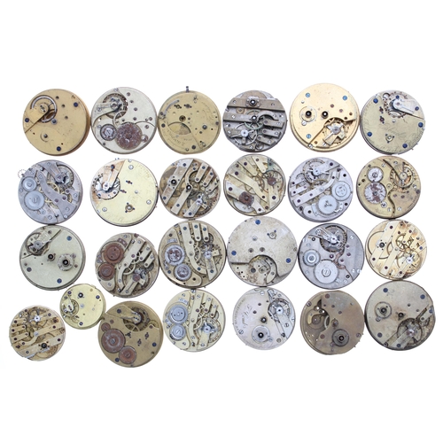 614 - Collection of assorted pocket watch movements (25)