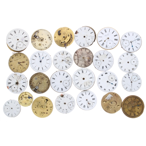 614 - Collection of assorted pocket watch movements (25)