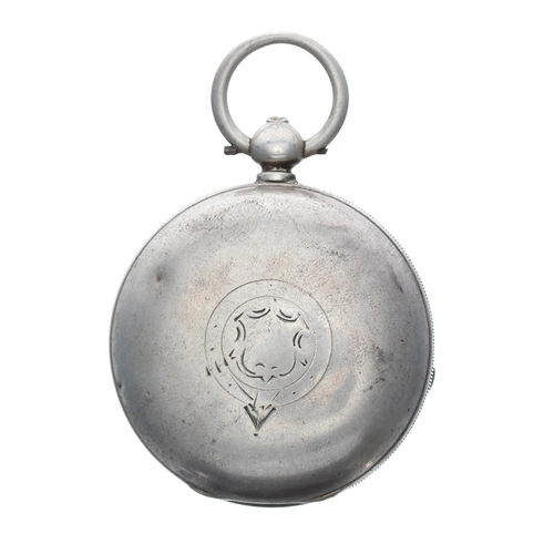 277 - American Waltham silver lever pocket watch, Birmingham 1890, signed movement with Pat. Pinion, no. 4... 