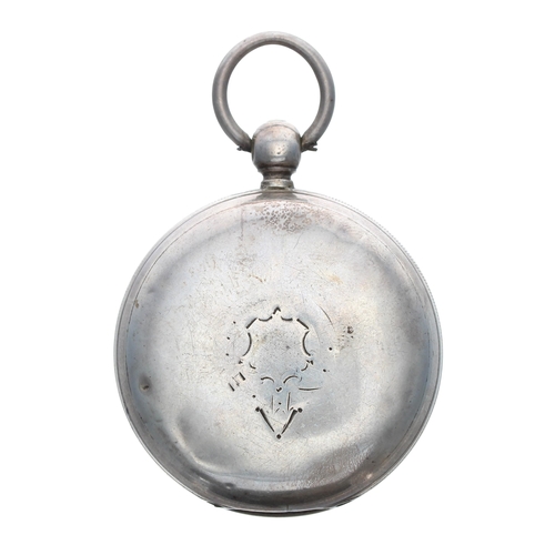 278 - American Waltham silver lever pocket watch, Birmingham 1889, signed movement with Pat. Pinion, no. 3... 