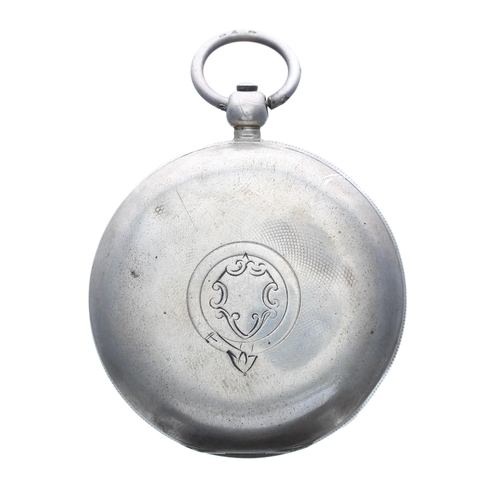 279 - American Waltham silver lever pocket watch, Birmingham 1896, signed movement with Safety Pinion, no.... 