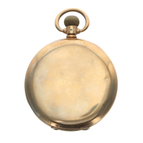 272 - American Waltham 'P.S. Bartlett' 9ct half hunter lever pocket watch, Birmingham 1933, signed 17 jewe... 