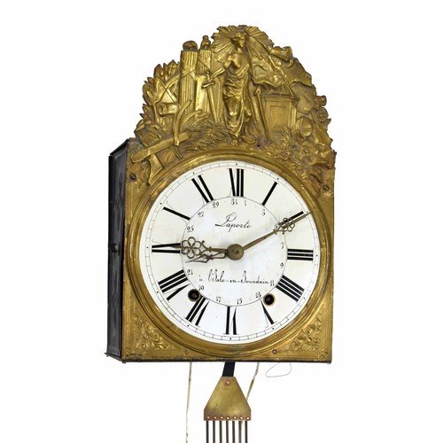 2618 - Comtoise two train wall clock, the 8.25