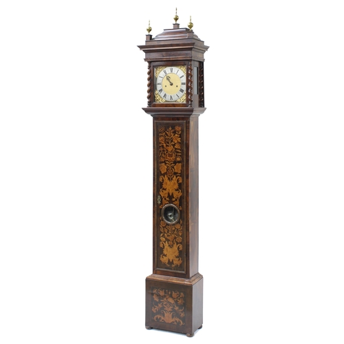 1841 - Good walnut marquetry eight day longcase clock, the 10