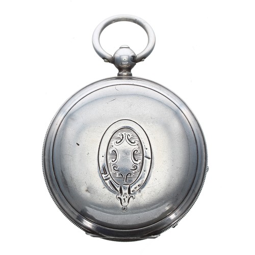 568 - Silver pocket watch for repair, Chester 1917, the dial signed Lisle, Exeter, 53mm; together with a p... 