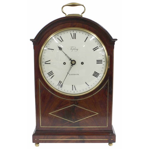 1333 - Good English mahogany double fusee bracket clock, the 8