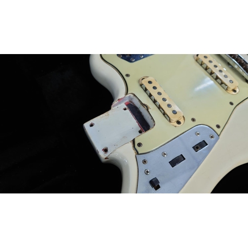 220 - Fender Jaguar electric guitar, made in USA, Late 1962 / early 1963; Body: Olympic white refinish ove... 