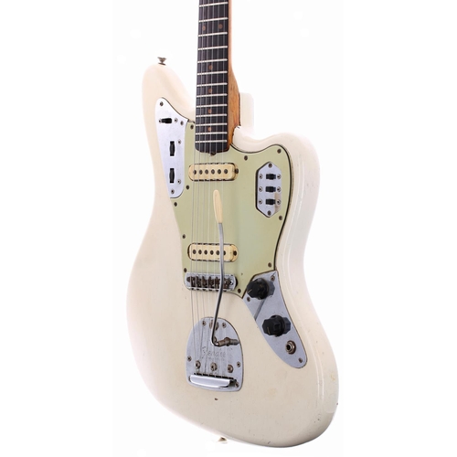 220 - Fender Jaguar electric guitar, made in USA, Late 1962 / early 1963; Body: Olympic white refinish ove... 