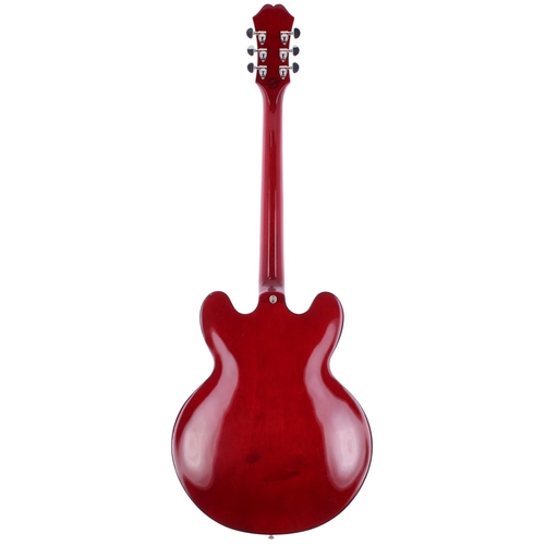 223 - 2012 Epiphone Limited Edition Dot Studio semi-hollow body electric guitar; Body: cherry finish, mino... 