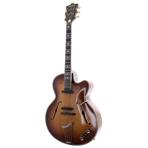 226 - 1958 Hofner Committee hollow body electric guitar, made in Germany, ser. no. 2xx5; Back and sides: b... 