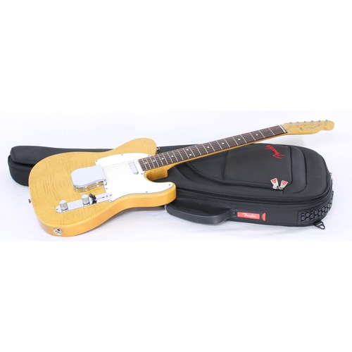 236 - Fender Foto Flame Telecaster electric guitar, made in Japan (1994-1995); Body: natural finish Foto F... 