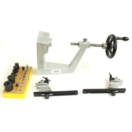 2137 - Bergeon no. 6200 R clock bushing tool; also with Bergeon 6200-ER accessories for press... 