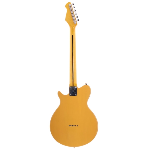 247 - Revelation TTX electric guitar; Body: butterscotch finish, light scratches; Neck: maple; Fretboard: ... 