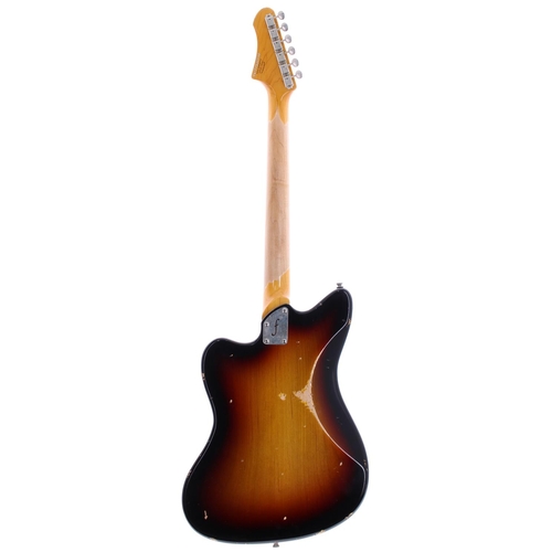 259 - Fano Alt De Facto JM6 electric guitar, made in USA; Body: sunburst relic; Neck: aged maple; Fretboar... 