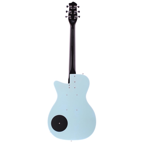 265 - Danelectro Dano 56 electric guitar, made in Korea; Body: sky blue finish, one blemish to treble edge... 