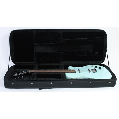 265 - Danelectro Dano 56 electric guitar, made in Korea; Body: sky blue finish, one blemish to treble edge... 