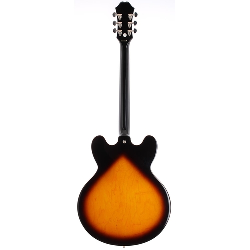 284 - 2018 Epiphone Dot semi-hollow body electric guitar, made in Indonesia; Body: vintage sunburst finish... 