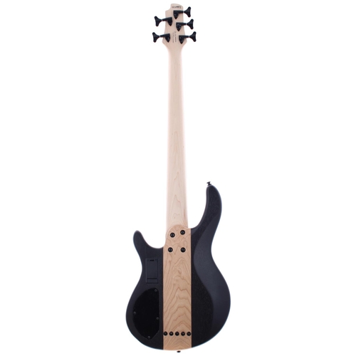 294 - 2021 Cort C5 Plus OVMH five string bass guitar, made in Indonesia; Body: trans brown with light mapl... 