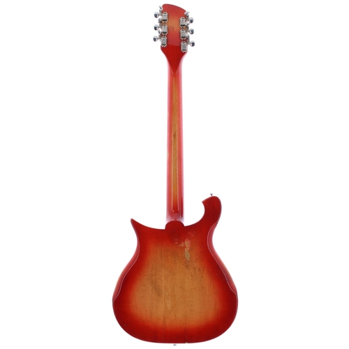 298 - 1971 Rickenbacker 450/12 electric guitar, made in USA, ser. no. Kxxx0; Body: Fireglo finish, wear th... 