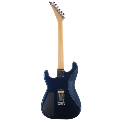 301 - 1980s Charvel Model 4 electric guitar; Body: midnight blue finish, minor surface scratches; Neck: ma... 