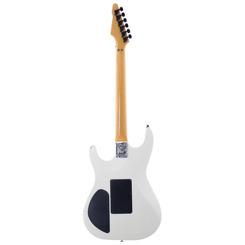 307 - 1980s Shadow SH3 electric guitar, made in Germany, ser. no. 0xxx0; Body: white finish, cracks to lac... 