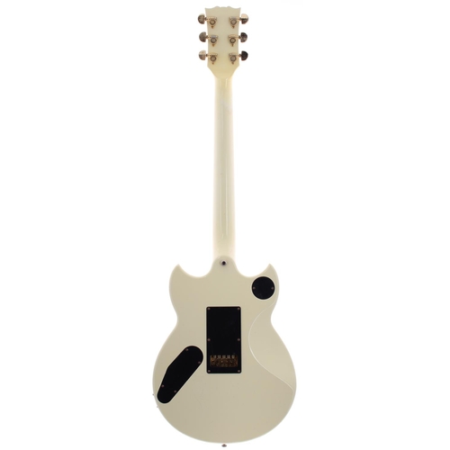 320 - 1984 Yamaha SG1300T electric guitar, made in Japan, ser. no. 1xxxx7; Body: ivory finish, buckle and ... 