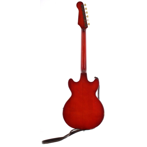 325 - Hofner Colorama electric guitar, made in Germany, circa 1961, ser. no. 1xx; Body: red finish, lacque... 