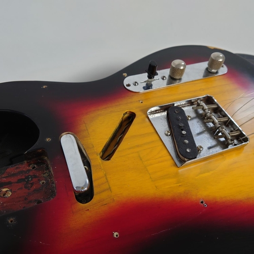 328 - 1963 Fender Telecaster electric guitar, made in USA, ser. no. Lxxxx7; Body: sunburst refinish with r... 