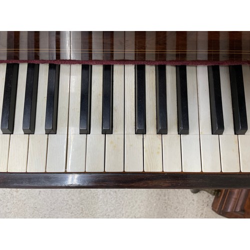 1502 - Fine mid 19th century mahogany grand piano by and inscribed Boisselot & Fils, Facteurs du Roi, M... 