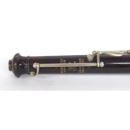 1836 - Cocuswood oboe with German silver keywork, stamped Medaille D’Or, Paris 1878, C.Mahillon Bruxelles, ... 