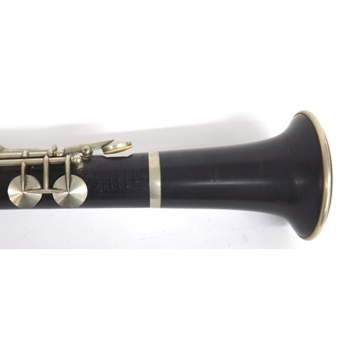 1837 - Cocuswood C clarinet with German silver keywork, stamped C. Mahillon, Bruxelles, Systeme, Pupeschi, ... 