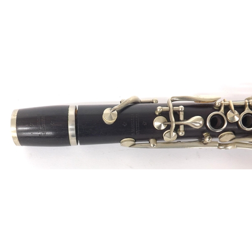 1837 - Cocuswood C clarinet with German silver keywork, stamped C. Mahillon, Bruxelles, Systeme, Pupeschi, ... 