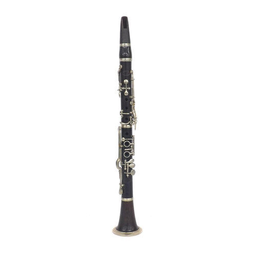 1839 - Cocuswood Eb clarinet with German silver keywork for left-handed player, stamped Joh Michl & Soh... 