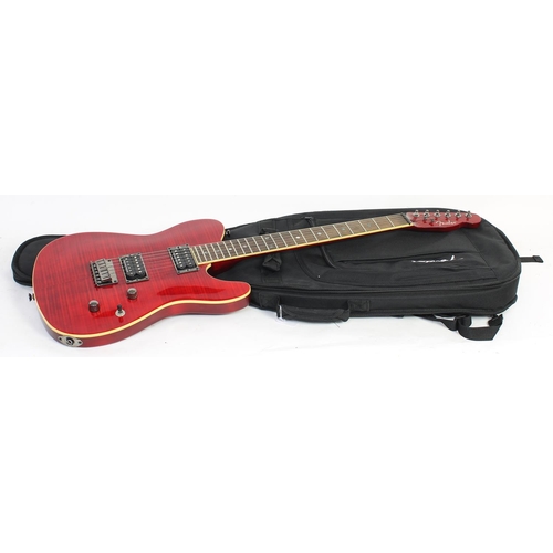 373 - 2013 Fender Custom Telecaster FMT HH electric guitar, made in Indonesia; Body: crimson red finish; N... 