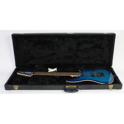 379 - Godin Artisan ST electric guitar, made in Canada, ser. no. 8xx5; Body: blue burst birds eye maple to... 