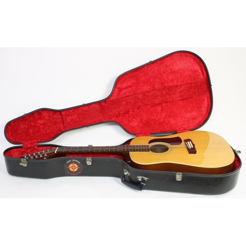 389 - Aria AW200T twelve string acoustic guitar; Back and sides: laminated mahogany, a few minor dings; To... 