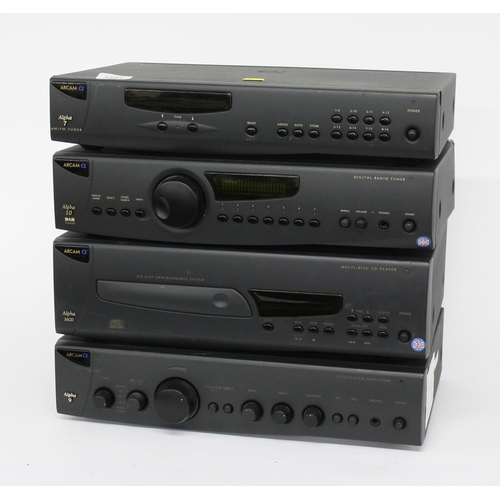 3092 - Four Arcam Alpha hifi units to include an Alpha 7 AM/FM tuner, an Alpha 10 DAB tuner, an Alpha MCD m... 