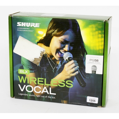 3095 - Shure BLX wireless microphone system including a PG58 Cardioid Dynamic microphone, boxed... 