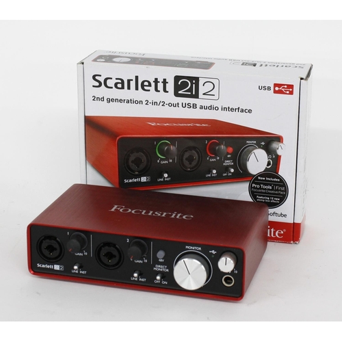 3101 - Focusrite Scarlett 2i2 second generation USB audio interface, boxed