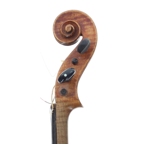 2056 - 19th century violin, unlabelled, possibly English, 14 3/16