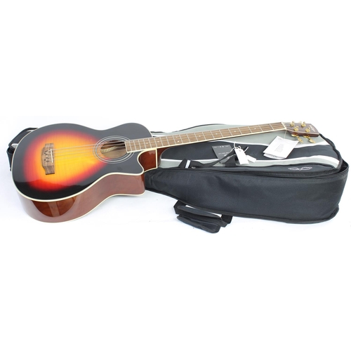 435 - JHS Vintage VCB430 VSB electro-acoustic bass guitar; Body: three-tone sunburst finish; Neck: good; F... 