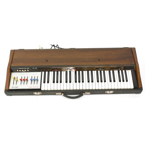 3159 - Late 1970s Logan String Melody 2 string synthesizer keyboard, made in Italy, ser. no. 10420... 