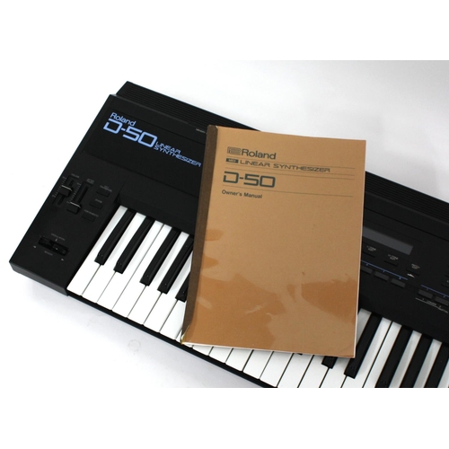 3161 - Late 1980s Roland D-50 Linear Synthesizer keyboard, made in Japan, ser. no. 849932... 