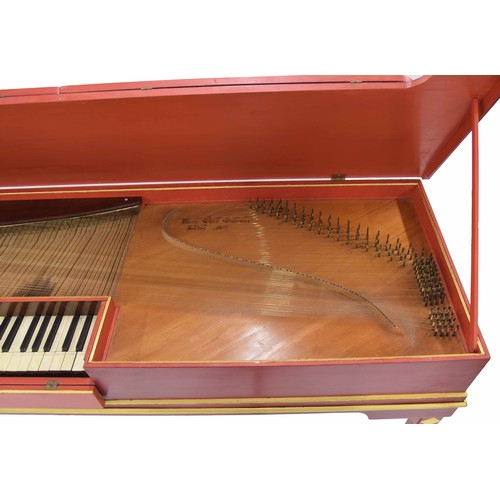 1554 - An unfretted (bundfrei) clavichord by Marcus Gabriel Sondermann, Rendsburg, 1805, the exterior of th... 