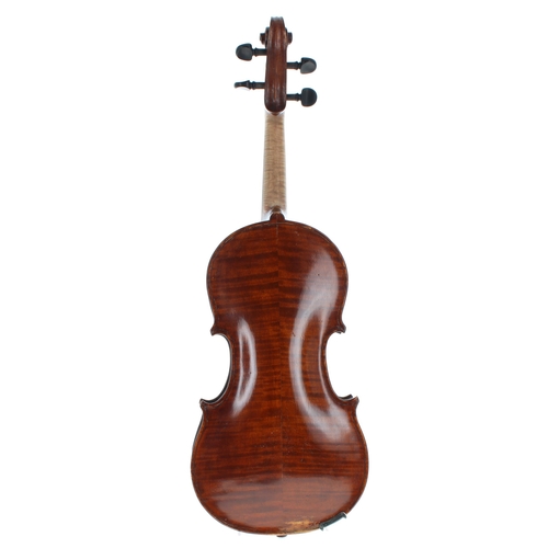 2006 - English violin by and labelled Thos. Thorley, maker 1887, Failsworth, with scratched purfling, ... 